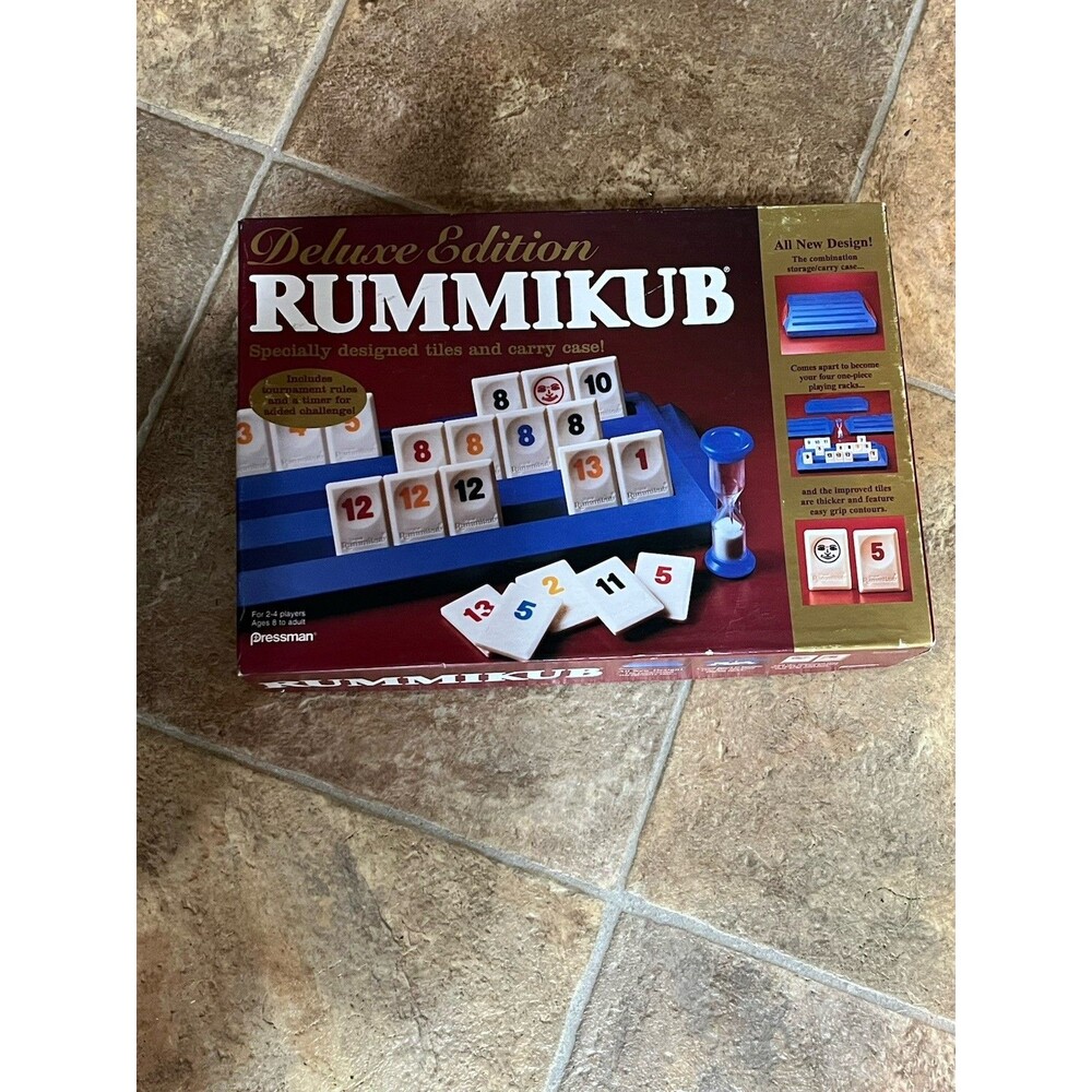 1996 Pressman Rummikub Deluxe Edition Number Tile Game Complete